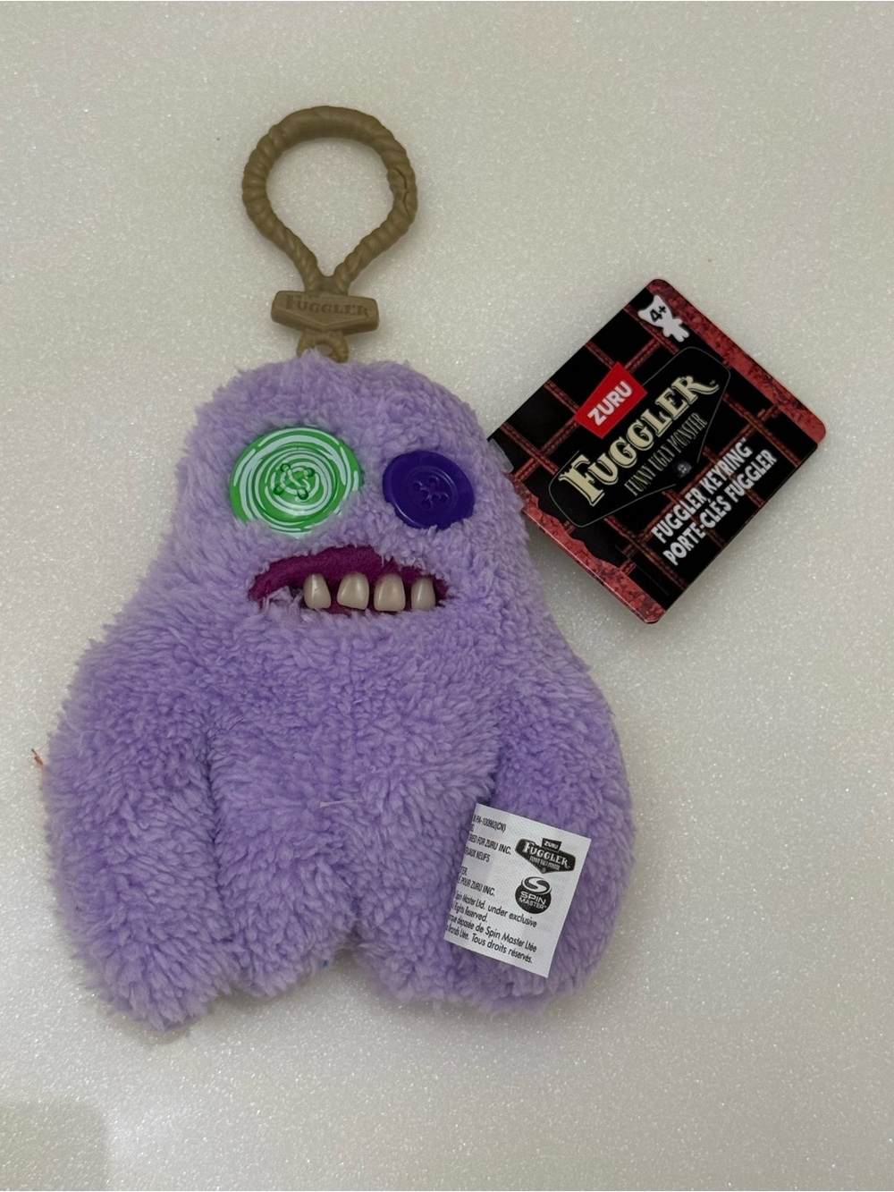 Nwt ZURU Fuggler Plush Keyring – Purple RARE